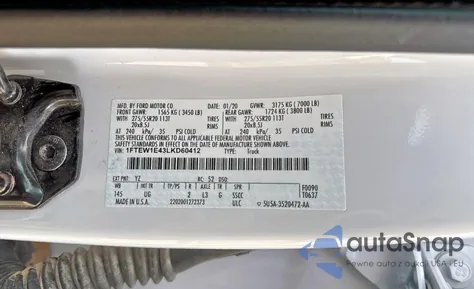 2020 Ford F150 Supercrew из США, поврежденный, VIN 1FTEW1E43LKD60412